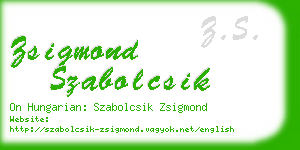 zsigmond szabolcsik business card